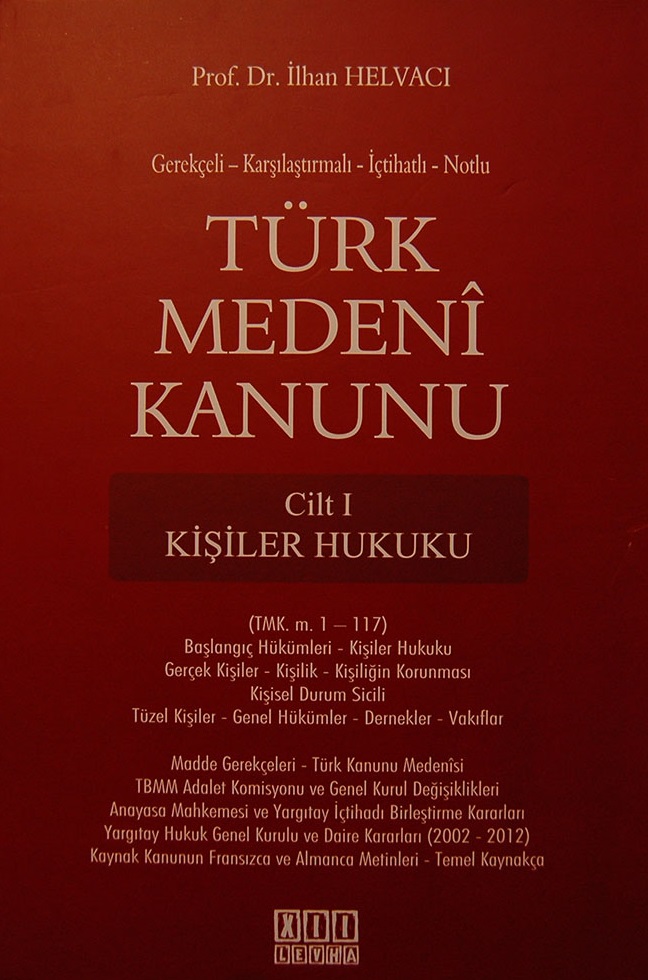 Türk Medenî Kanunu Cilt 1