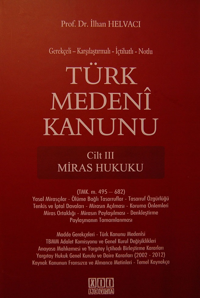 Türk Medenî Kanunu Cilt 3